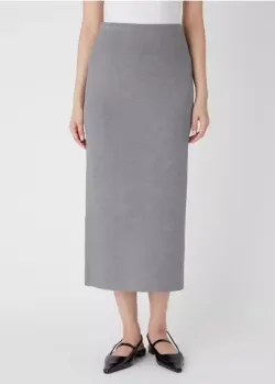 Wool Knit Bodycon Midi Skirt review Emma Johnson
