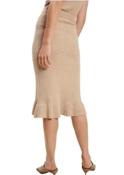 Semi-Sheer Textured Knit Midi Skirt review Chloe Adams