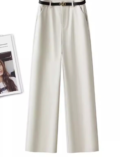 Spring High-Waisted Straight-Leg Pants for Women review Sophie Adams