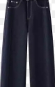 Denim Blue Wide - Leg Straight - Leg Nine - Inch Jeans review Sophia Miller