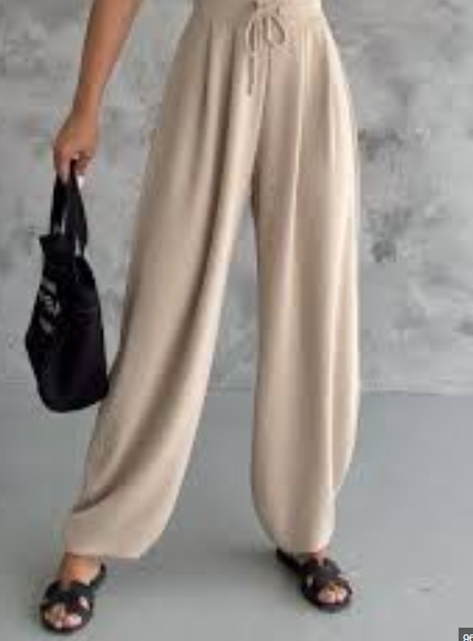 Women's Summer Thin High - Waisted Loose Straight Leg Pants review Jessica Parker