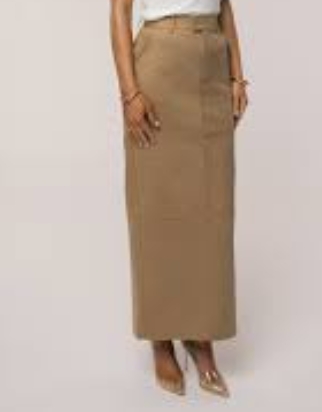 Retro Suede High-Waist Maxi Skirt review Grace Thompson