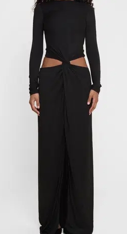 Embroidered Hollow - out Cropped Long Dress review Sophia