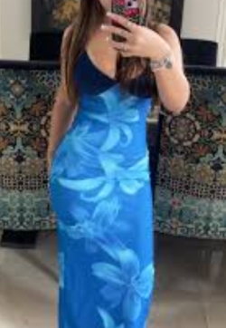 Sexy V-Neck Print Mesh Dress review Isabella