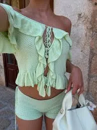 Crop Top & High-Waist Shorts Set review Megan Wilson