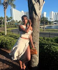 Halter Tie-Up Crop Top & Slit Skirt Set review Jasmine Rivera