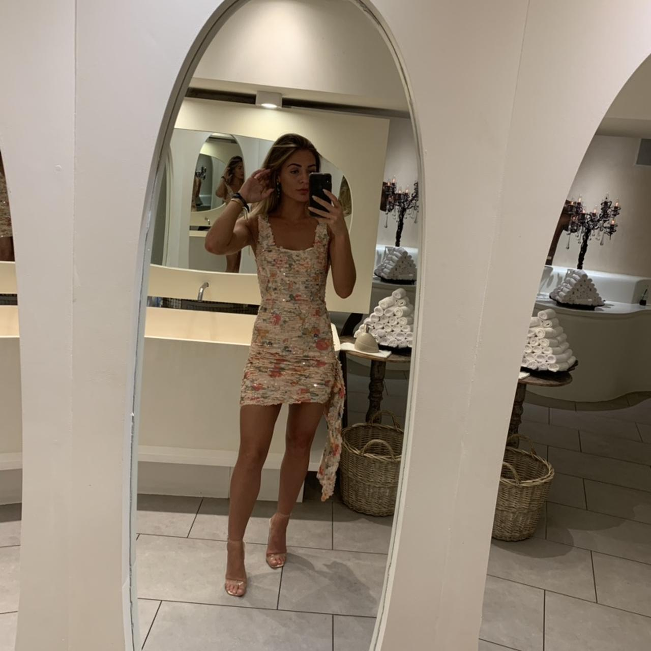 Sparkly Square Neck Bodycon Slit Dress review Sophia Bennett