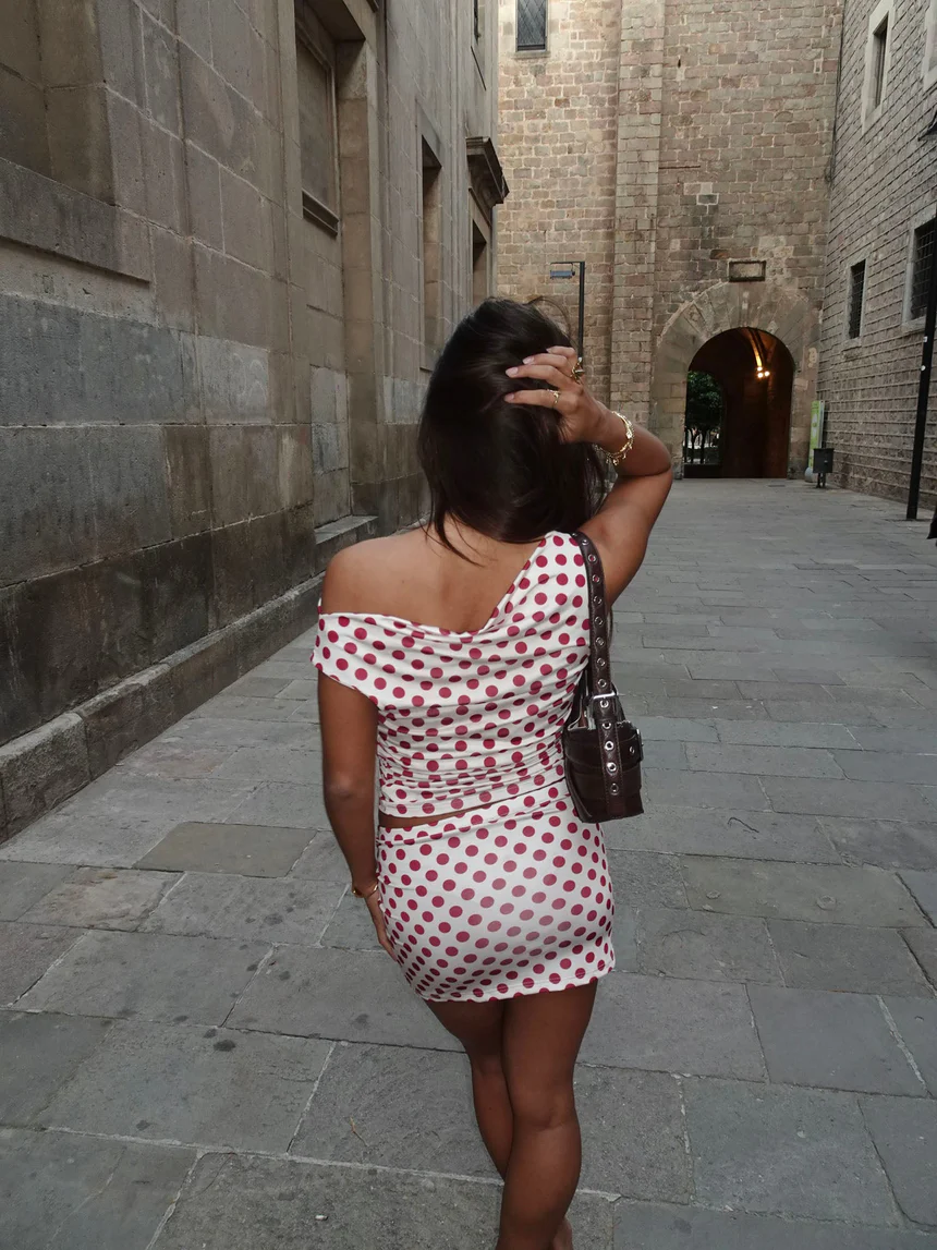 Stylish Print Unique Sleeve Top and Pencil Skirt Set review Marcus Johnson