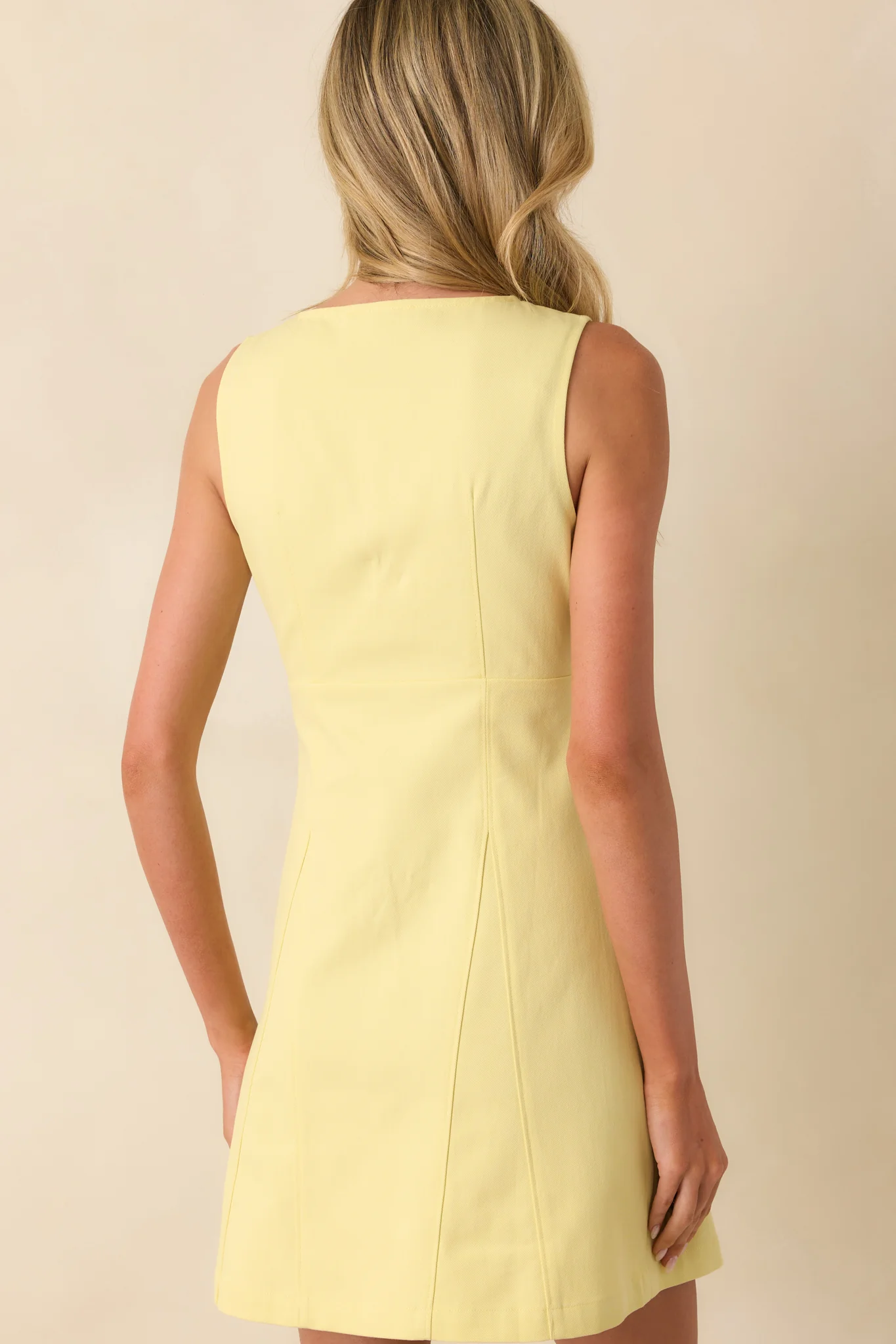 Sleeveless Back Zip Short Fitted Dress review Abigail Turner