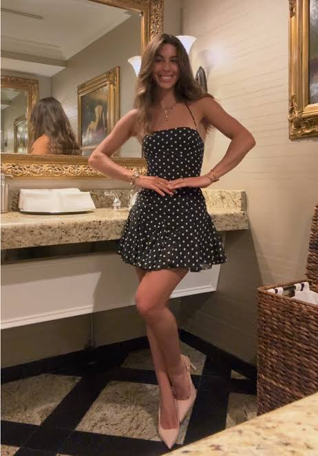 European & Instagram Style Sweet Polka Dot Ruffle Mini Dress review Abigail Turner