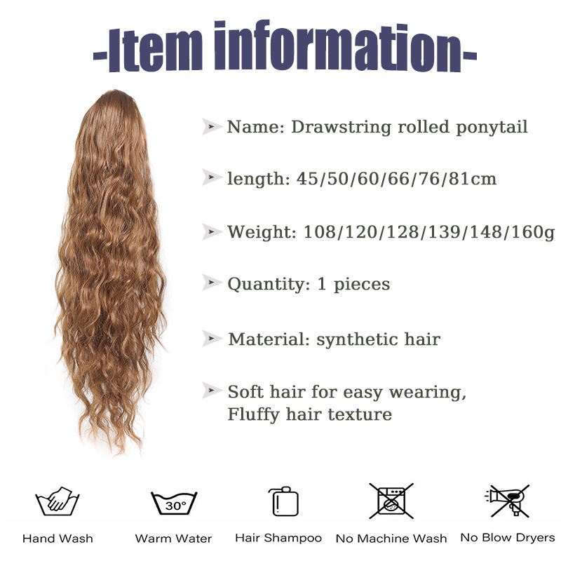 Corn Perm Drawstring Wig Braid Ponytail