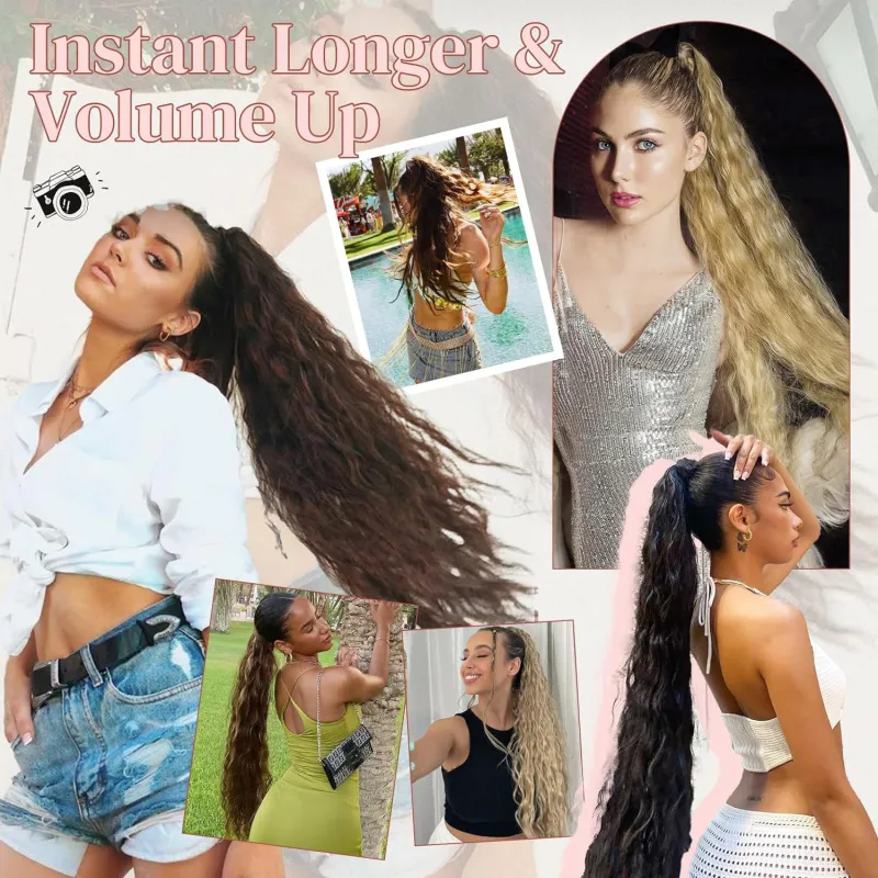 Corn Perm Drawstring Wig Braid Ponytail