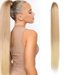 Natural Simulated Chemical Fiber Large Wave Gradient Wig Ponytail