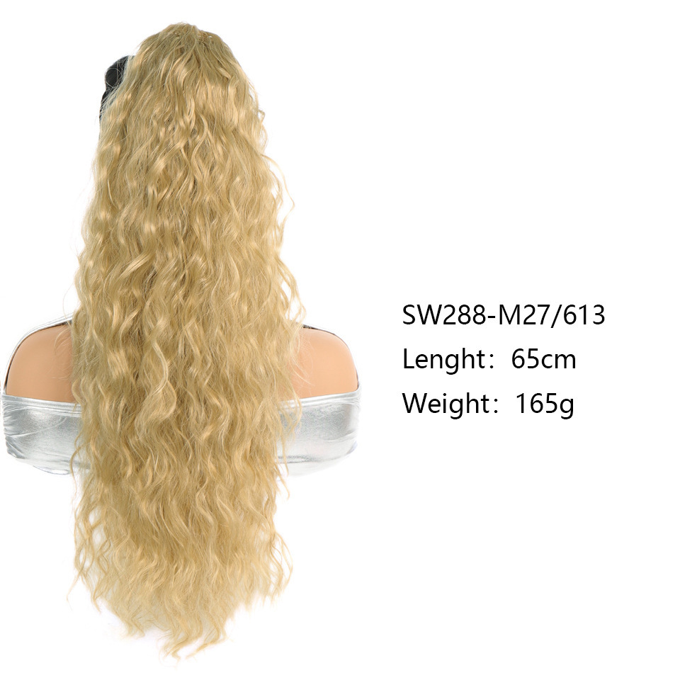  Big Wavy Long Hair Simulated Fluffy Corn Perm Ponytail
