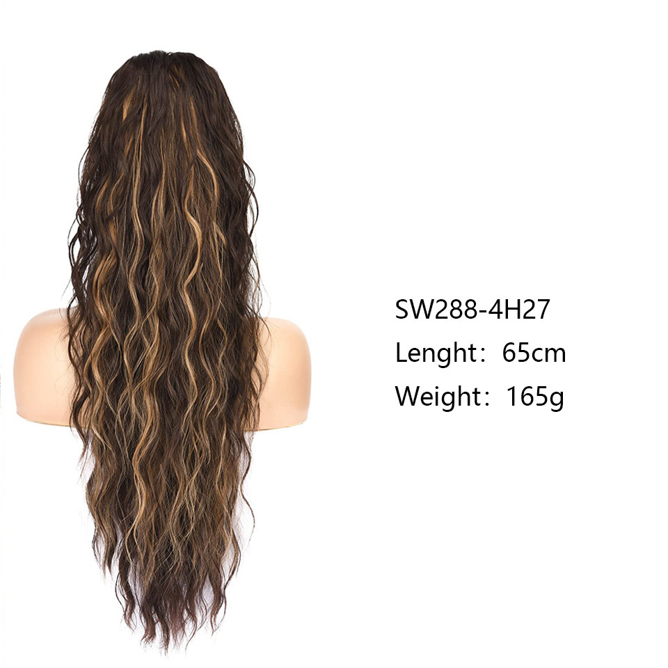  Big Wavy Long Hair Simulated Fluffy Corn Perm Ponytail