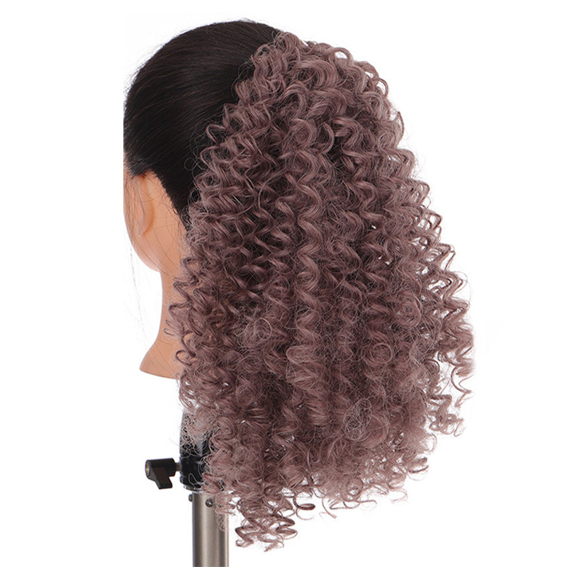 Curly and Fluffy Small Volume Gradient Natural Simulated Ponytail