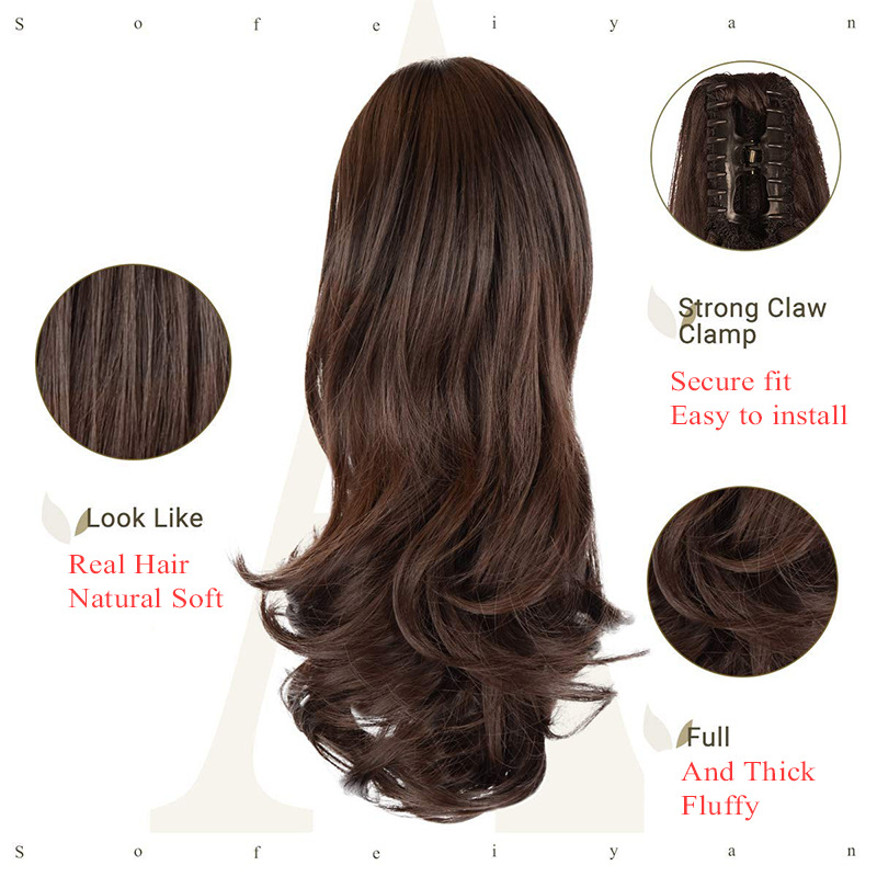 Fluffy Synthetic Fiber Hair Ponytail