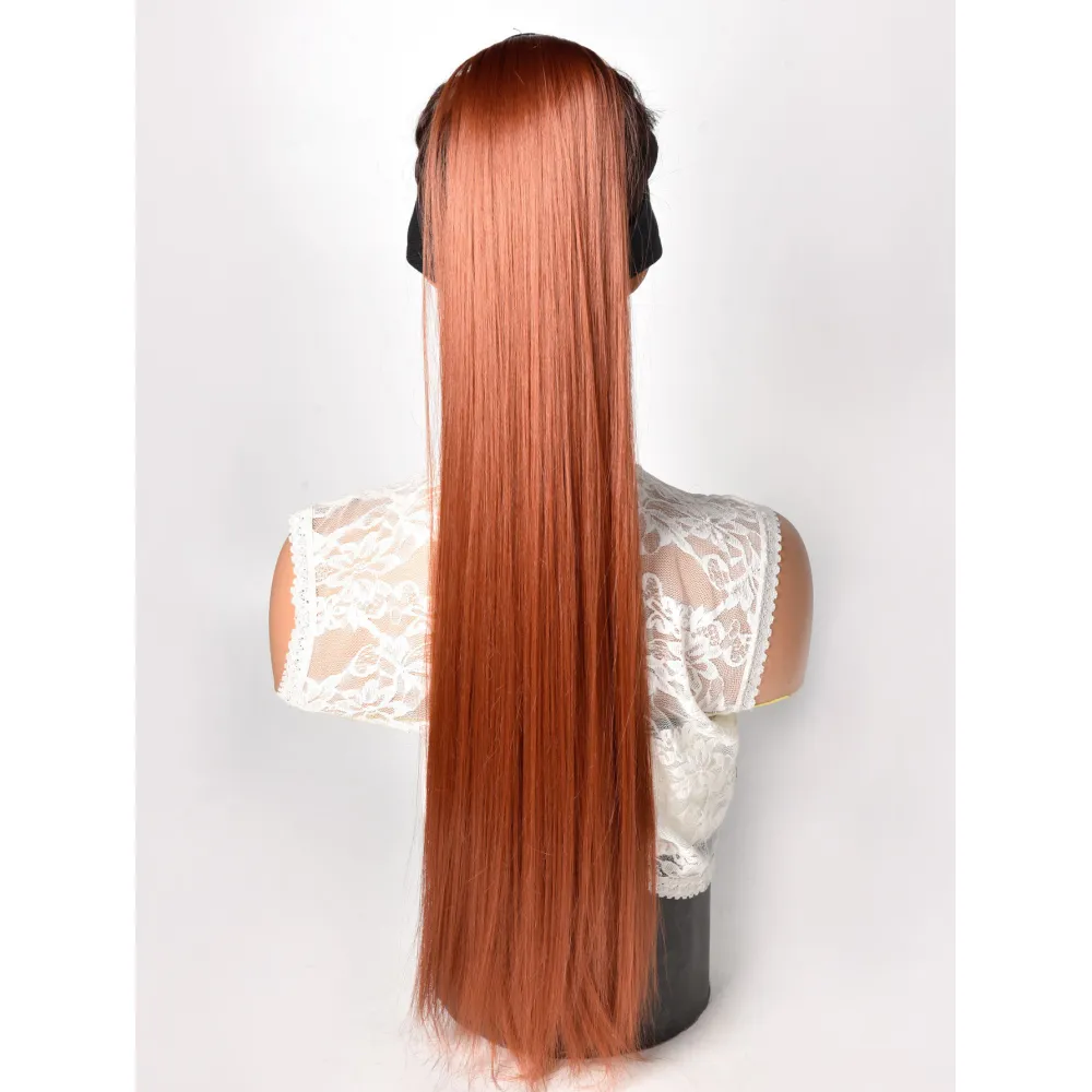 Natural Simulated Straight Hair High Ponytail