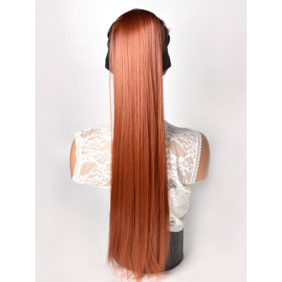 Natural Simulated Straight Hair High Ponytail 02
