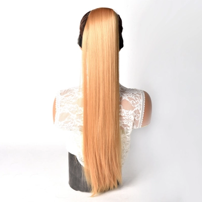Natural Simulated Straight Hair High Ponytail 01