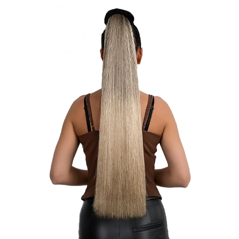 Natural Simulated Straight Hair High Ponytail
