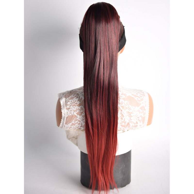 Natural Simulated Straight Hair High Ponytail