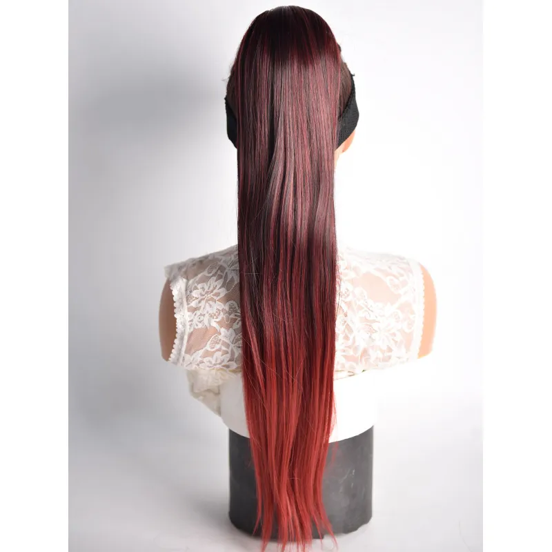 Natural Simulated Straight Hair High Ponytail