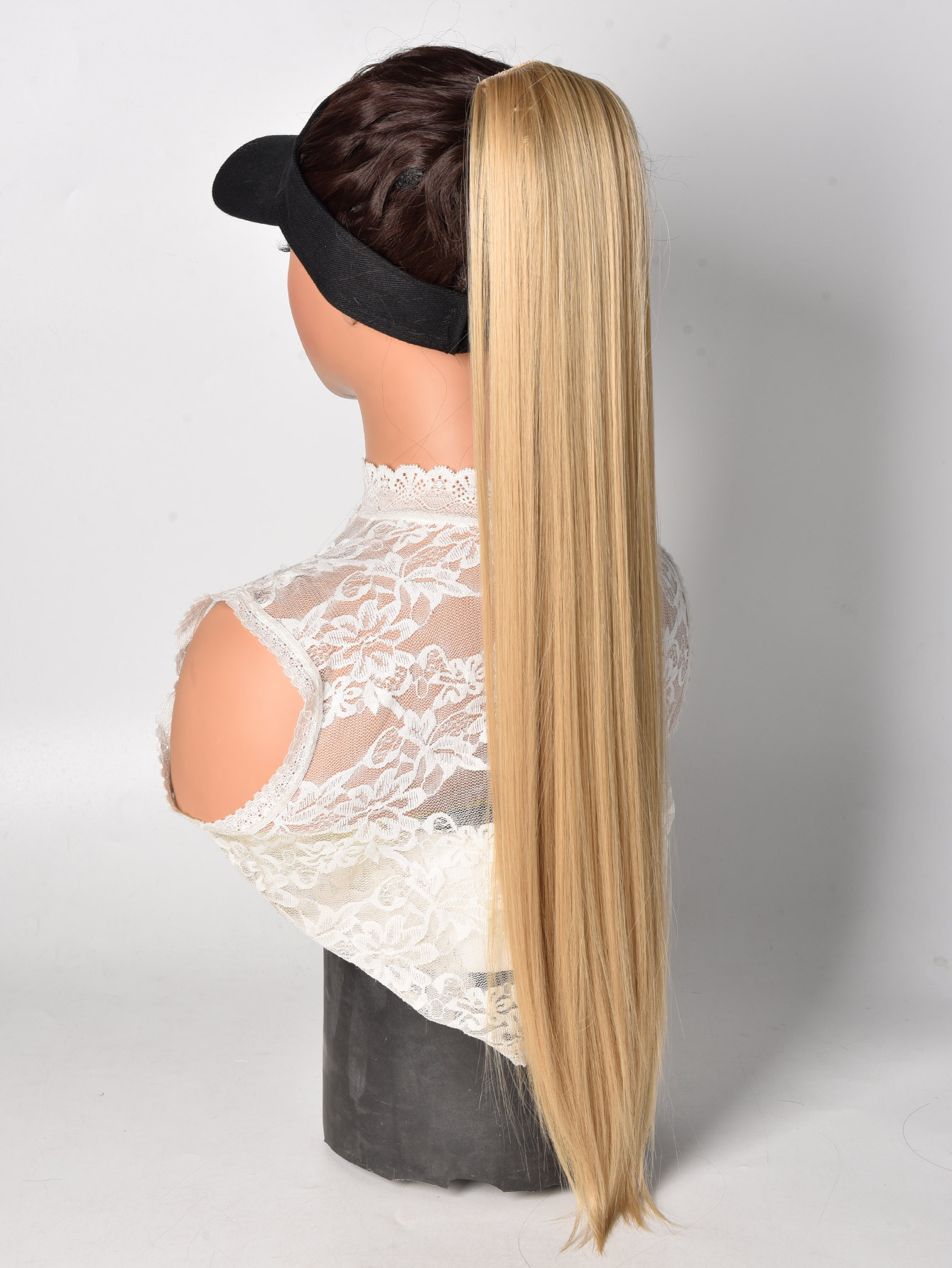Natural Simulated Straight Hair High Ponytail
