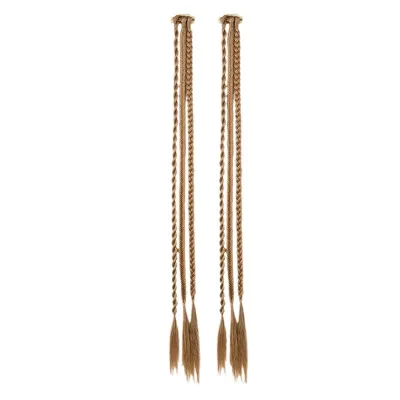 Natural simulated braids with fashionable and personalized water drop clips 01