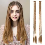 Natural simulated braids with fashionable and personalized water drop clips