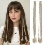 Natural simulated braids with fashionable and personalized water drop clips
