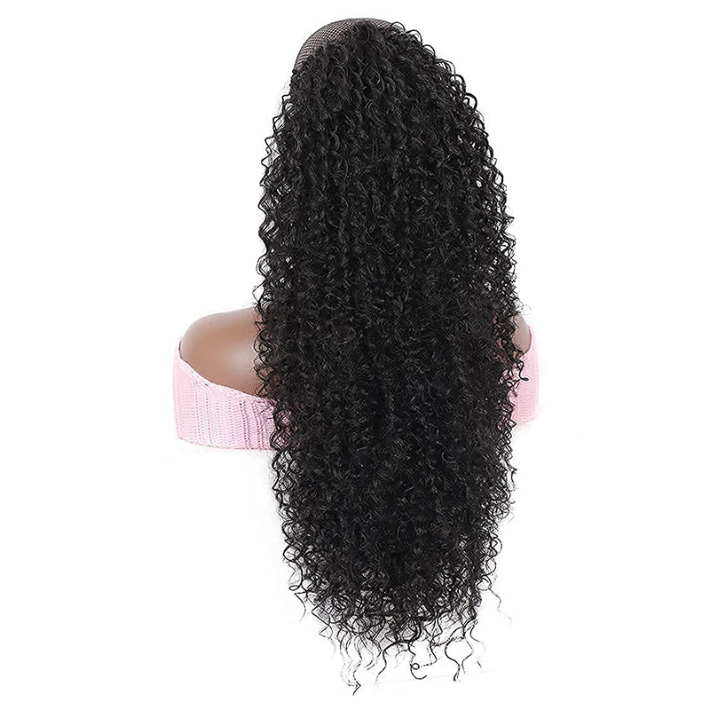 Natural Simulated Fluffy Gradient Drawstring Elastic Ponytail