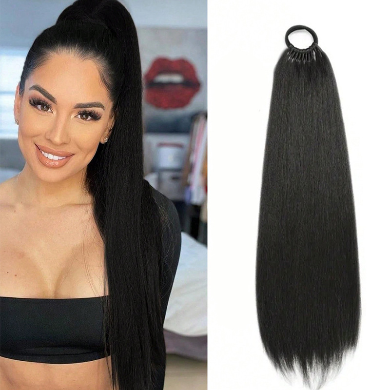 Ponytail Hair Extensions with High-temperature Silk Braids with Drapey Feel