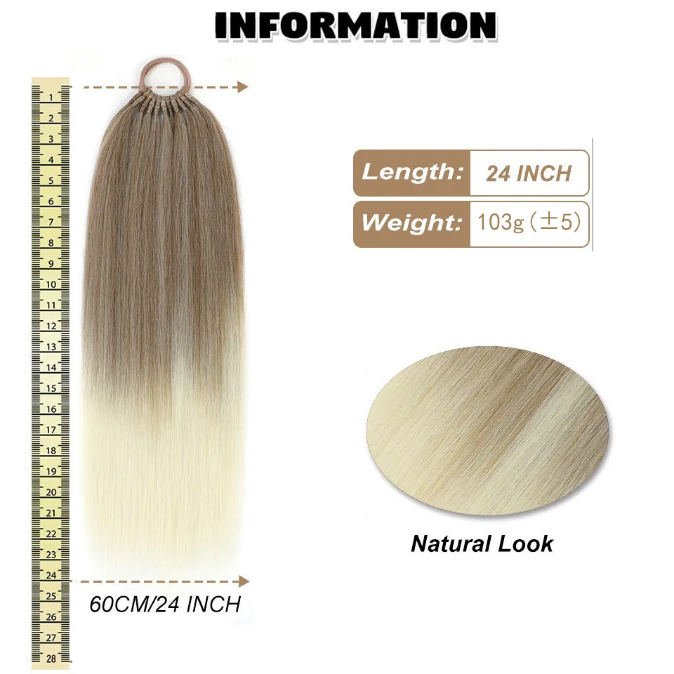 Ponytail Hair Extensions with High-temperature Silk Braids with Drapey Feel