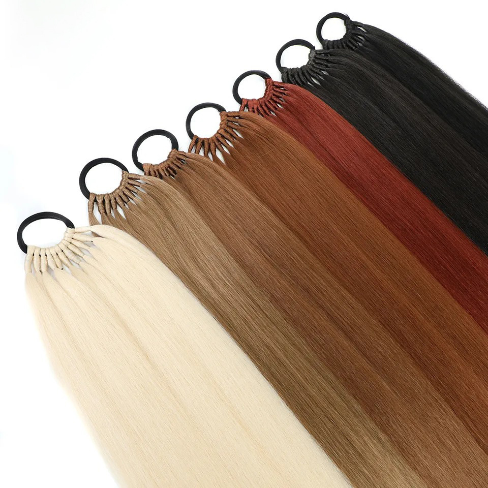 Ponytail Hair Extensions with High-temperature Silk Braids with Drapey Feel