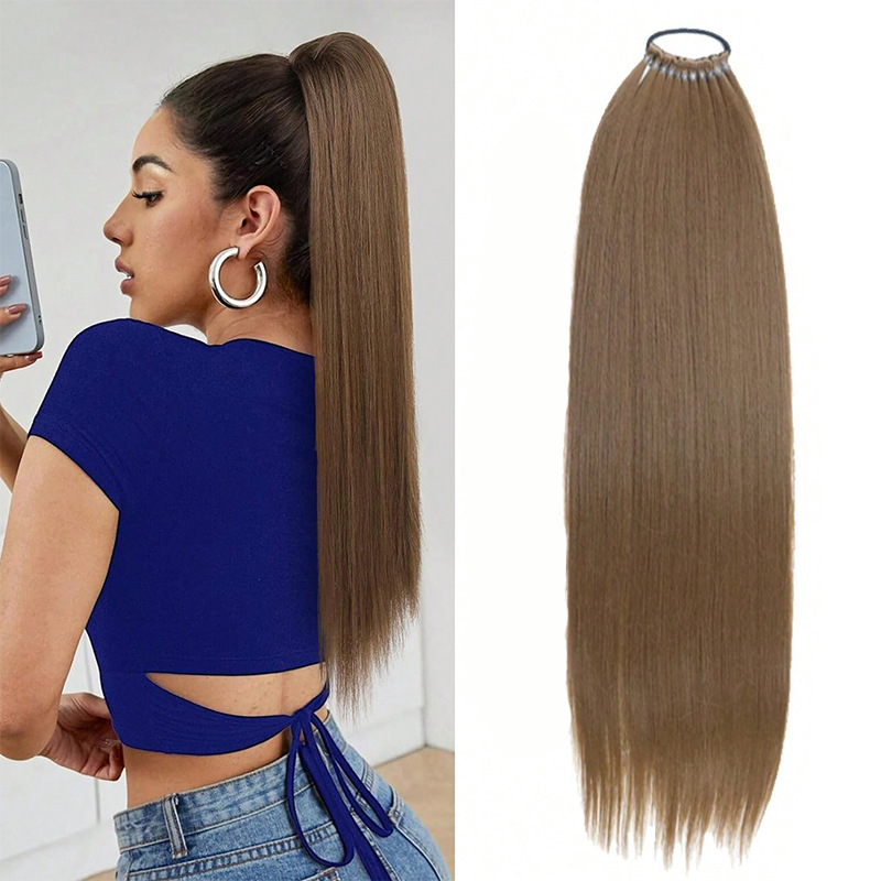 Ponytail Hair Extensions with High-temperature Silk Braids with Drapey Feel