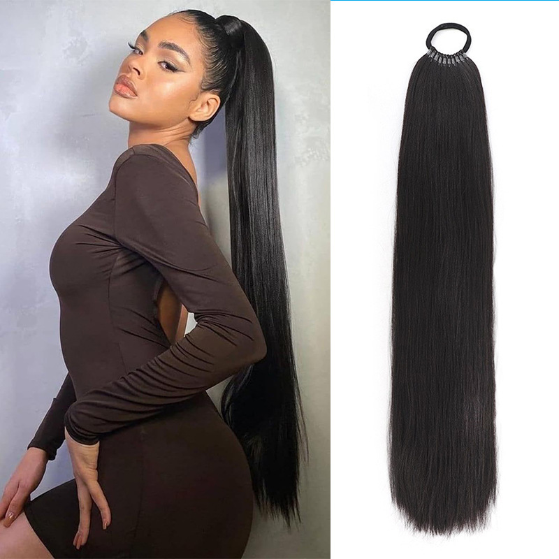 Ponytail Hair Extensions with High-temperature Silk Braids with Drapey Feel