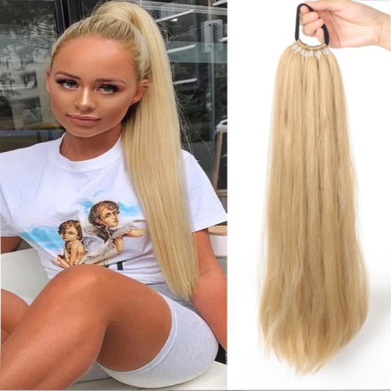 Ponytail Hair Extensions with High-temperature Silk Braids with Drapey Feel
