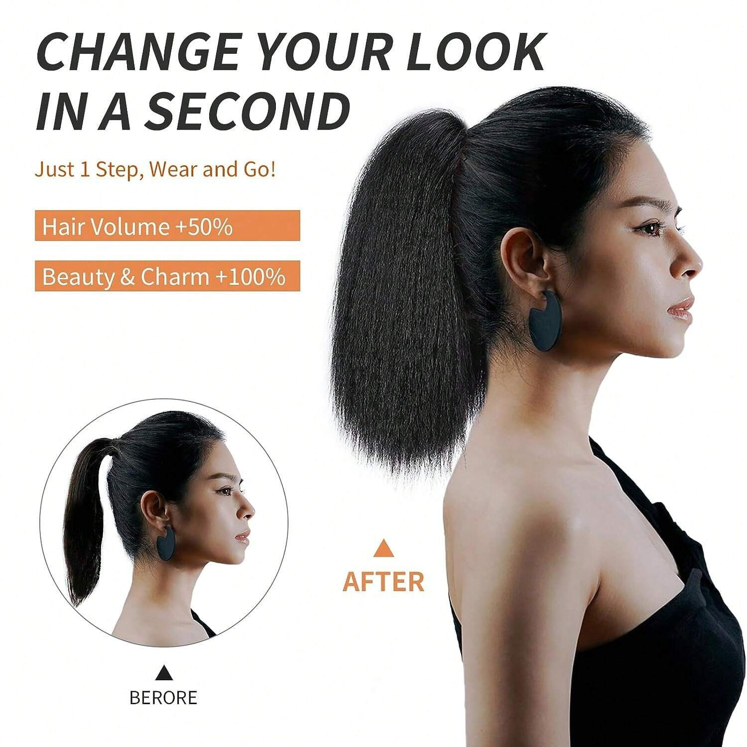 Fluffy and Elegant Hair Volume Grab Ponytail