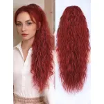 Fluffy and Elegant Drawstring Ponytail with Water Ripples