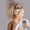 Fluffy Short Straight Hair Wig Ponytail Grabber