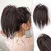 Fluffy Short Straight Hair Wig Ponytail Grabber