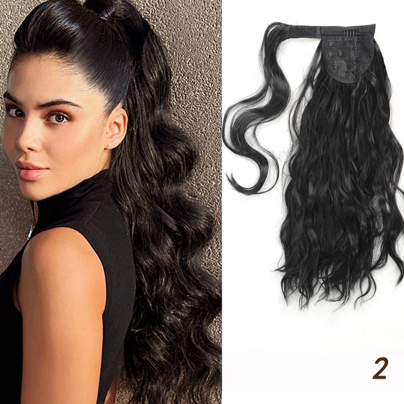 Velcro Style Water Ripple Fluffy Ponytail Showing Hair Volume