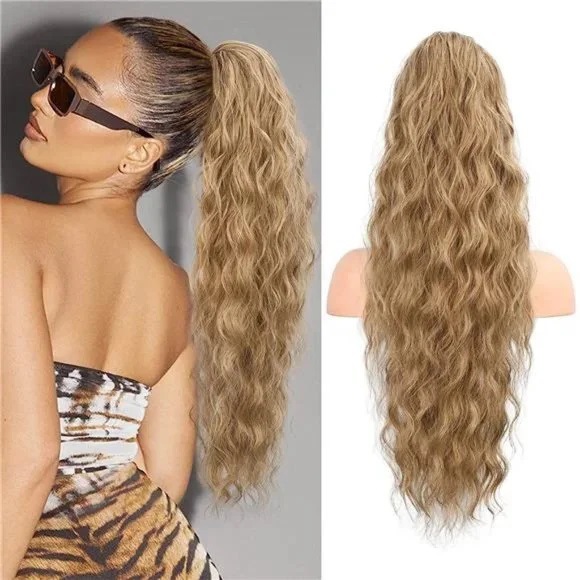 Wig Ponytail Cornrows Long Curly Ponytail