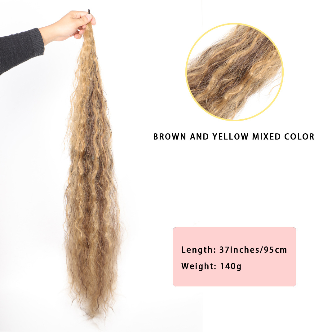 Wig Ponytail Cornrows Long Curly Ponytail
