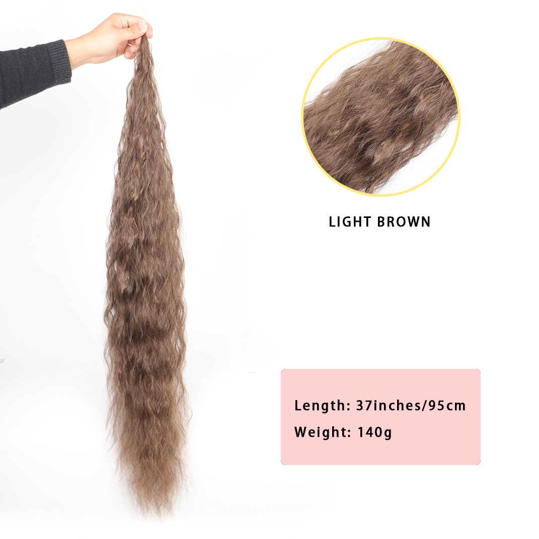 Wig Ponytail Cornrows Long Curly Ponytail