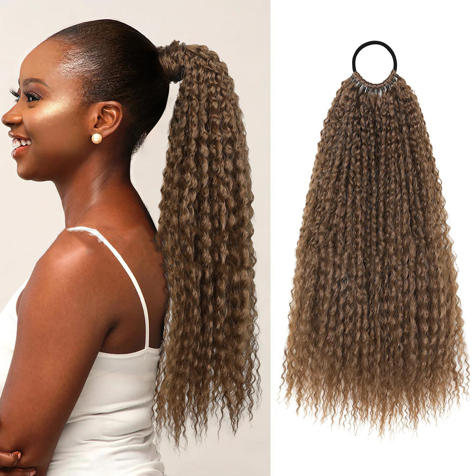 Wrap-around Hair Extensions Ponytail and Dreadlocks