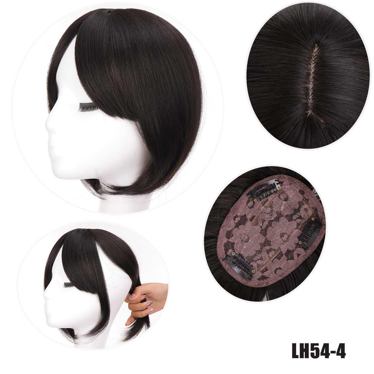 3D Figure Bangs Wig Female Replacement Hair Piece