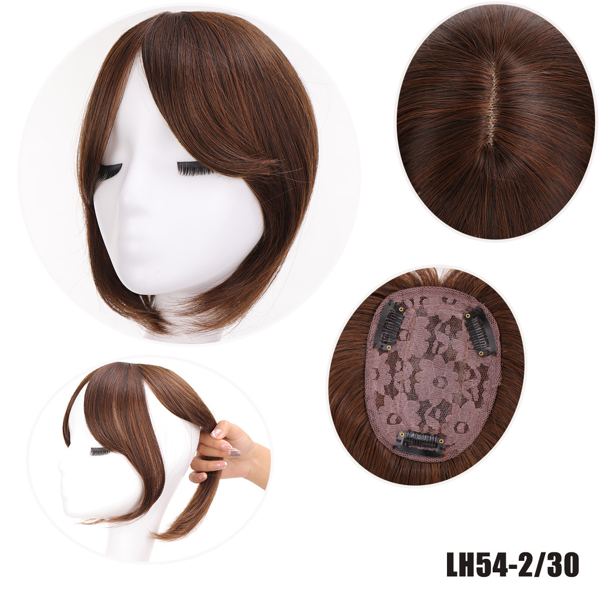 3D Figure Bangs Wig Female Replacement Hair Piece