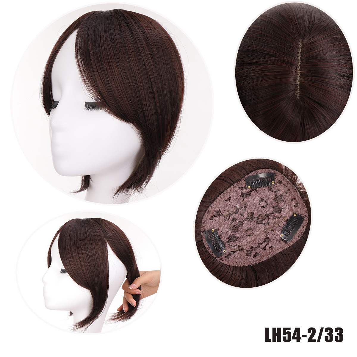 3D Figure Bangs Wig Female Replacement Hair Piece